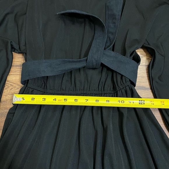 Retro vintage black midi dress w/ cowl back - Picture 10 of 16